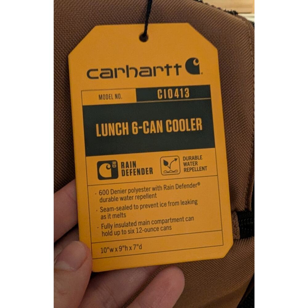 🏖️NWT Carhartt Lunch 6-Can Cooler - Picture 2 of 2